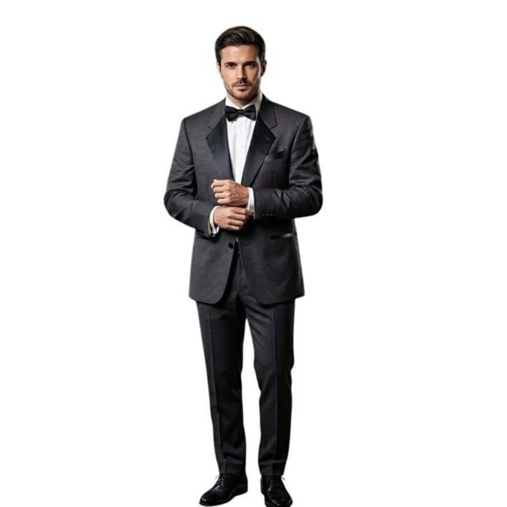 Hugo Boss Vintage Mens Black Wool Tuxedo Jacket Satin Lapel Germany‎ 42L
Vintage